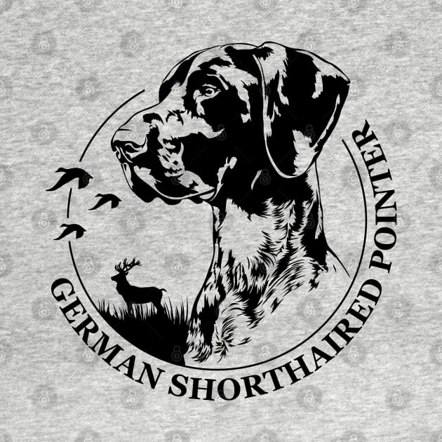 German Shorthaired Pointer dog portrait by wilsigns